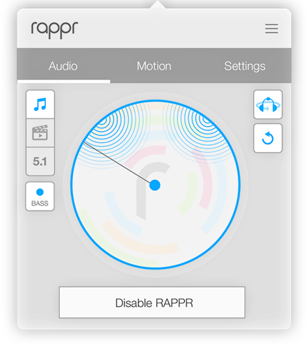 Laptop displaying RAPPR app
