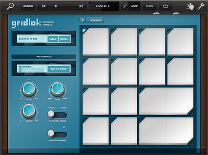 Gridlok touchpad sampler, recording sample